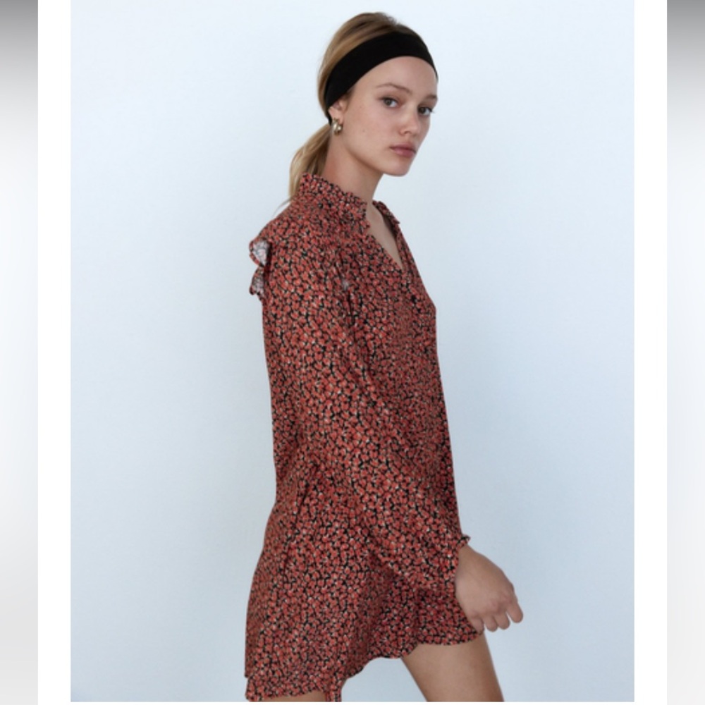 NWOT Zara Long Sleeve Shirt Dress- Size S